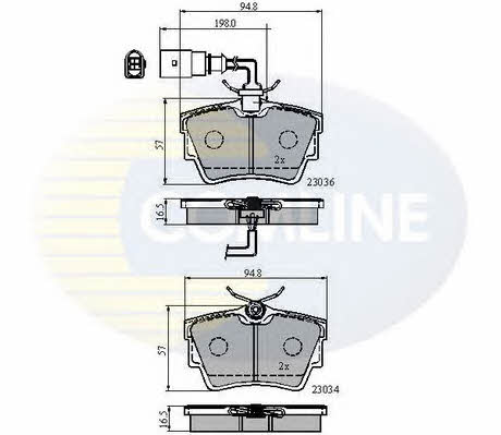 Comline CBP1874 Brake Pad Set, disc brake CBP1874: Buy near me in Poland at 2407.PL - Good price!