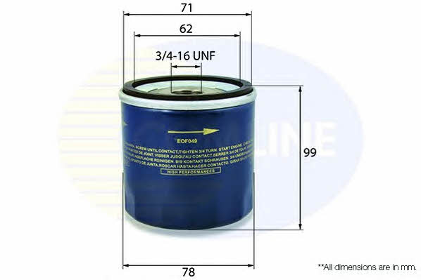 Comline EOF049 Oil Filter EOF049: Buy near me at 2407.PL in Poland at an Affordable price!