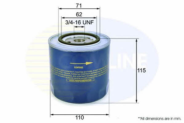 Comline EOF052 Oil Filter EOF052: Buy near me at 2407.PL in Poland at an Affordable price!