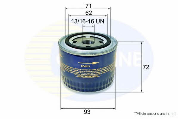 Comline EOF077 Oil Filter EOF077: Buy near me at 2407.PL in Poland at an Affordable price!
