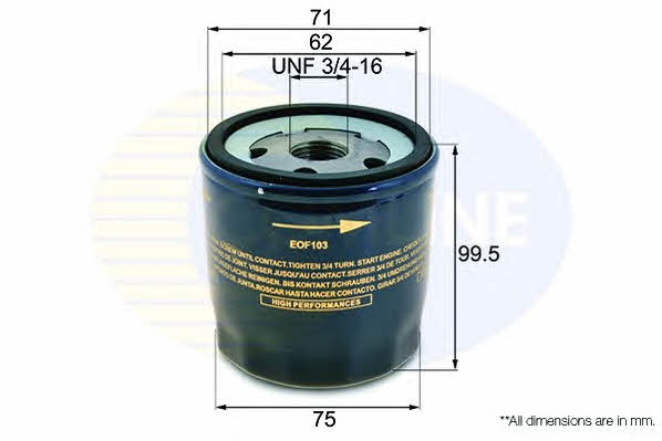 Comline EOF103 Oil Filter EOF103: Buy near me at 2407.PL in Poland at an Affordable price!