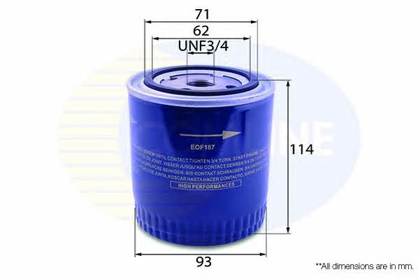 Comline EOF187 Oil Filter EOF187: Buy near me at 2407.PL in Poland at an Affordable price!