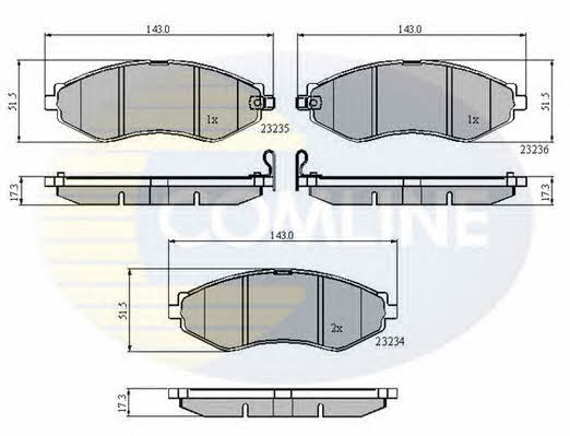 Comline CBP31188 Гальмівні колодки, комплект CBP31188: Купити у Польщі - Добра ціна на 2407.PL!