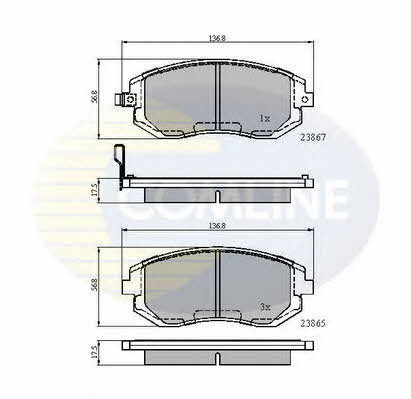 Comline CBP31208 Brake Pad Set, disc brake CBP31208: Buy near me in Poland at 2407.PL - Good price!