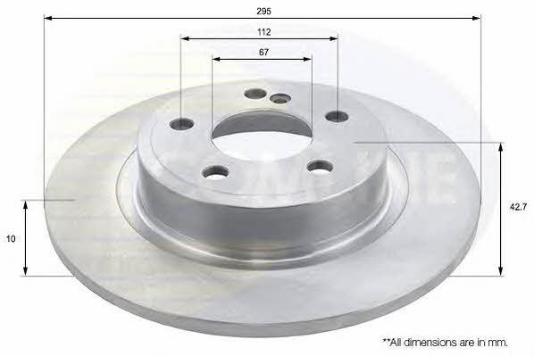 Comline ADC1677 Rear brake disc, non-ventilated ADC1677: Buy near me at 2407.PL in Poland at an Affordable price!