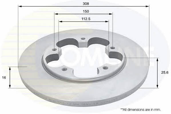 Comline ADC1268 Rear brake disc, non-ventilated ADC1268: Buy near me in Poland at 2407.PL - Good price!