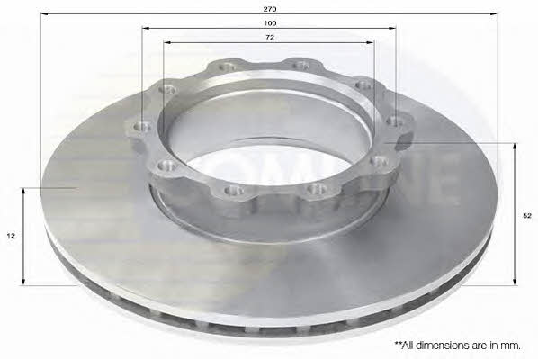 Comline ADC2328 Rear brake disc, non-ventilated ADC2328: Buy near me in Poland at 2407.PL - Good price!