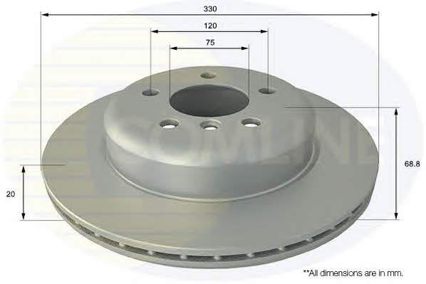 Comline ADC1782V Rear ventilated brake disc ADC1782V: Buy near me in Poland at 2407.PL - Good price!