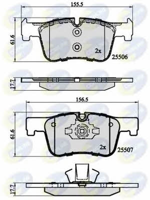 Comline CBP02130 Brake Pad Set, disc brake CBP02130: Buy near me in Poland at 2407.PL - Good price!