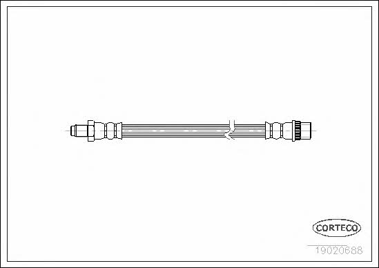 Corteco 19020688 Brake Hose 19020688: Buy near me in Poland at 2407.PL - Good price!