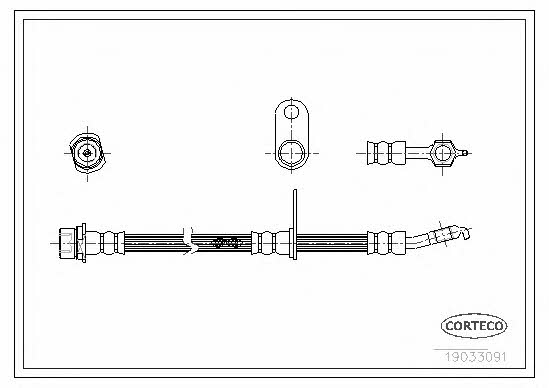 Corteco 19033091 Bremsschlauch 19033091: Kaufen Sie zu einem guten Preis in Polen bei 2407.PL!