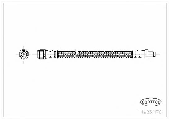 Corteco 19031170 Тормозной шланг 19031170: Отличная цена - Купить в Польше на 2407.PL!