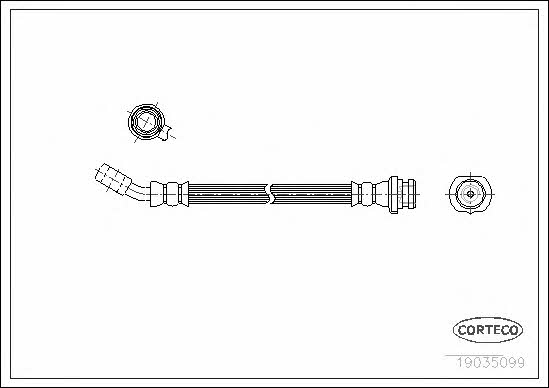 Corteco 19035051 Тормозной шланг 19035051: Отличная цена - Купить в Польше на 2407.PL!