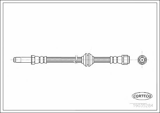 Corteco 19035284 Przewód hamulcowy elastyczny 19035284: Dobra cena w Polsce na 2407.PL - Kup Teraz!