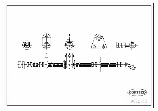 Corteco 19032753 Brake Hose 19032753: Buy near me in Poland at 2407.PL - Good price!