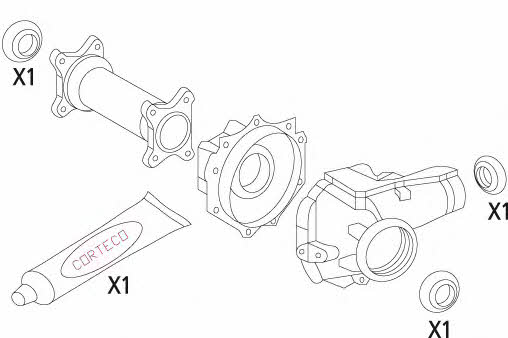 Corteco 19536186 Gearbox gaskets, kit 19536186: Buy near me in Poland at 2407.PL - Good price!