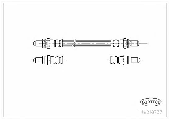 Corteco 19018737 Brake Hose 19018737: Buy near me in Poland at 2407.PL - Good price!