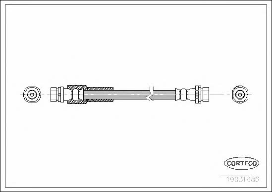 Corteco 19031686 Bremsschlauch 19031686: Bestellen Sie in Polen zu einem guten Preis bei 2407.PL! 19031686 Corteco Bremsschlauch