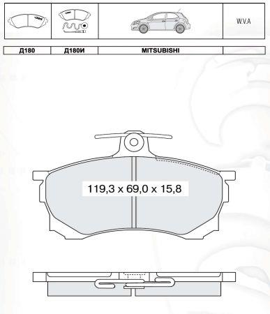 DAfmi D180EI Brake Pad Set, disc brake D180EI: Buy near me in Poland at 2407.PL - Good price!