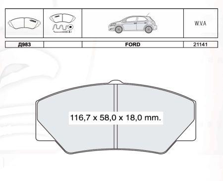 DAfmi D983E Brake Pad Set, disc brake D983E: Buy near me in Poland at 2407.PL - Good price!