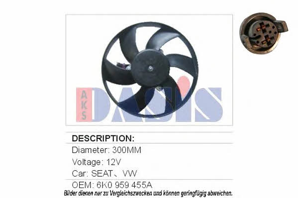 Dasis 048002N Hub, engine cooling fan wheel 048002N: Buy near me in Poland at 2407.PL - Good price!