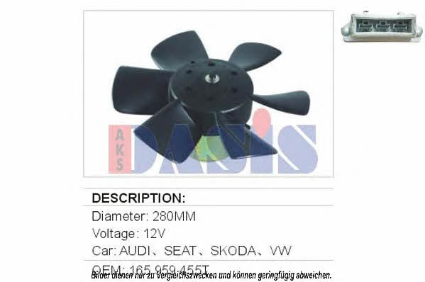 Dasis 048140N Hub, engine cooling fan wheel 048140N: Buy near me in Poland at 2407.PL - Good price!