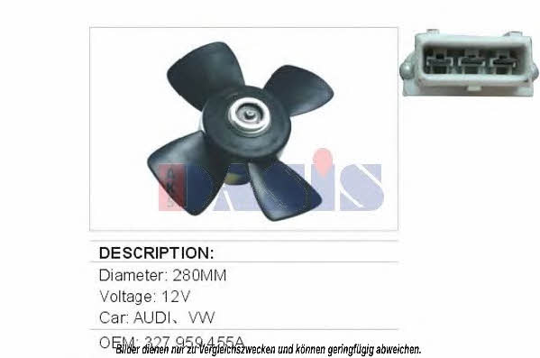 Dasis 048190N Hub, engine cooling fan wheel 048190N: Buy near me in Poland at 2407.PL - Good price!