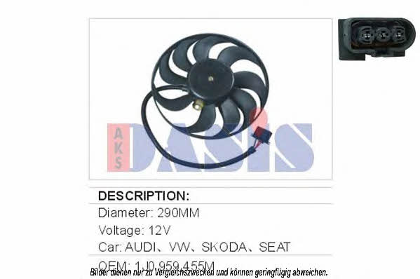 Dasis 048630N Hub, engine cooling fan wheel 048630N: Buy near me in Poland at 2407.PL - Good price!