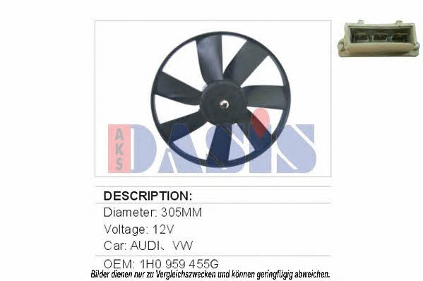 Dasis 048690N Hub, engine cooling fan wheel 048690N: Buy near me in Poland at 2407.PL - Good price!