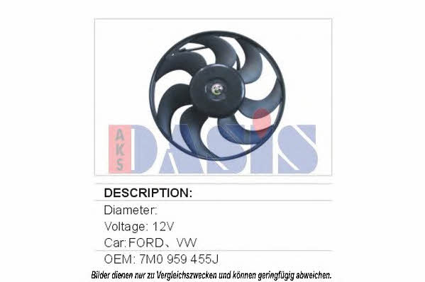 Dasis 048710N Hub, engine cooling fan wheel 048710N: Buy near me in Poland at 2407.PL - Good price!