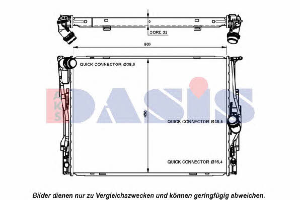 Dasis 050045N Radiator, engine cooling 050045N: Buy near me in Poland at 2407.PL - Good price!