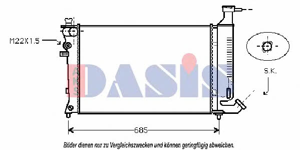 Dasis 060001N Радиатор охлаждения двигателя 060001N: Отличная цена - Купить в Польше на 2407.PL!