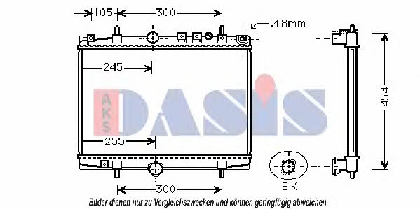 Dasis 060006N Radiator, engine cooling 060006N: Buy near me in Poland at 2407.PL - Good price!