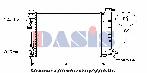 Dasis 060970N Радіатор охолодження двигуна 060970N: Приваблива ціна - Купити у Польщі на 2407.PL!