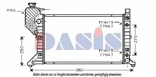Dasis 130003N Radiator, engine cooling 130003N: Buy near me in Poland at 2407.PL - Good price!