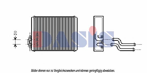 Dasis 229060N Heat exchanger, interior heating 229060N: Buy near me in Poland at 2407.PL - Good price!