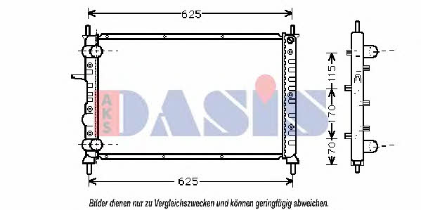 Dasis 080047N Radiator, engine cooling 080047N: Buy near me in Poland at 2407.PL - Good price!