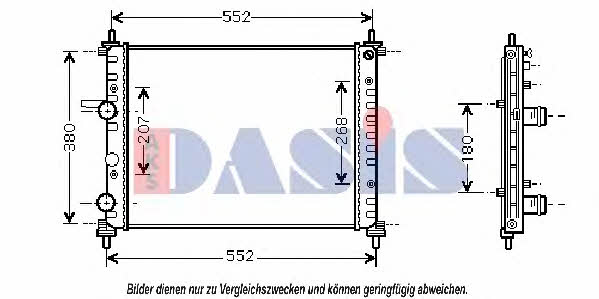 Dasis 080096N Radiator, engine cooling 080096N: Buy near me in Poland at 2407.PL - Good price!