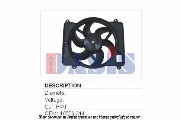 Dasis 088270N Hub, engine cooling fan wheel 088270N: Buy near me at 2407.PL in Poland at an Affordable price!