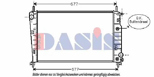 Dasis 090086N Radiator, engine cooling 090086N: Buy near me in Poland at 2407.PL - Good price!