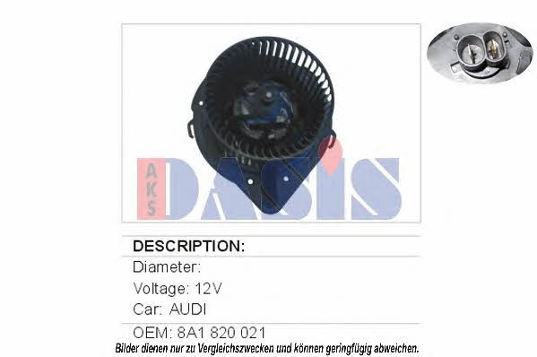 Dasis 488070N Вентилятор отопителя салона 488070N: Отличная цена - Купить в Польше на 2407.PL!