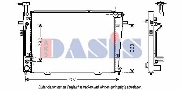Dasis 510043N Radiator, engine cooling 510043N: Buy near me in Poland at 2407.PL - Good price!