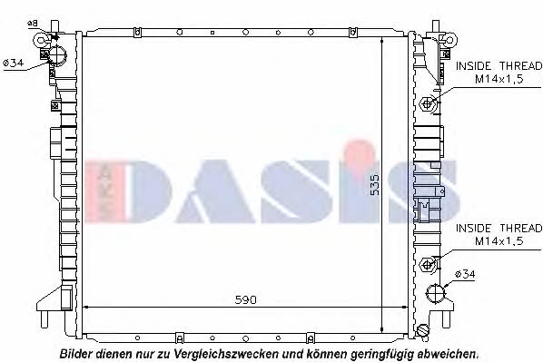 Dasis 510089N Radiator, engine cooling 510089N: Buy near me in Poland at 2407.PL - Good price!