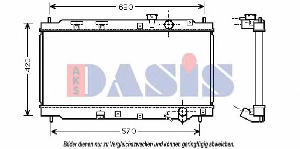 Dasis 100039N Radiator, engine cooling 100039N: Buy near me in Poland at 2407.PL - Good price!