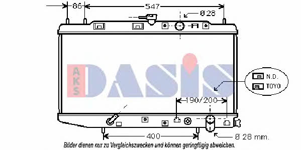 Dasis 100332N Radiator, engine cooling 100332N: Buy near me at 2407.PL in Poland at an Affordable price!