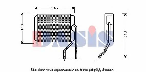 Dasis 519001N Heat exchanger, interior heating 519001N: Buy near me at 2407.PL in Poland at an Affordable price!