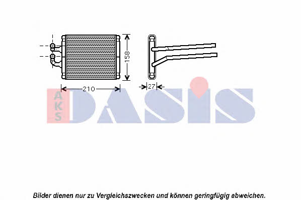 Dasis 519005N Heat exchanger, interior heating 519005N: Buy near me in Poland at 2407.PL - Good price!