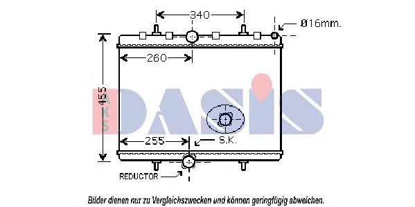 Dasis 160045N Radiator, engine cooling 160045N: Buy near me in Poland at 2407.PL - Good price!