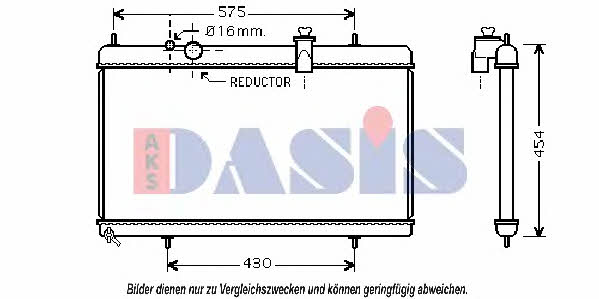 Dasis 160102N Radiator, engine cooling 160102N: Buy near me in Poland at 2407.PL - Good price!
