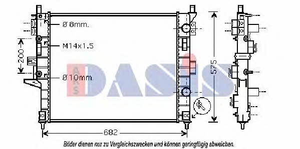 Dasis 121730N Radiator, engine cooling 121730N: Buy near me in Poland at 2407.PL - Good price!